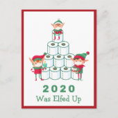 2020 werd opgetild | Christmas | toiletpapier Feestdagenkaart (Voorkant)