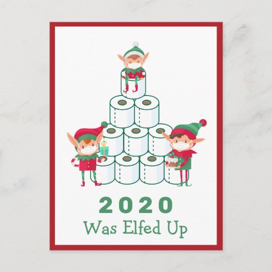 2020 werd opgetild | Christmas | toiletpapier Feestdagenkaart (Voorkant)