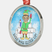 2020 werd opgevoed, grappige etnisch Elf in Facema Metalen Ornament (Links)