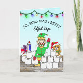 2020 werd opgevoed, vrolijk kerstfeest Elf Kaart (Voorkant)