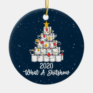 2020 What A Shitshow, pandemic Kerstmis Keramisch Ornament