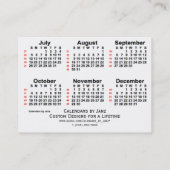 2020 White 52 Week Agenda, door Janz Visitekaartje (Achterkant)