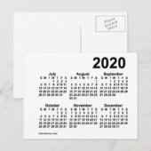 2020 Witte 6 maanden Mini Agenda van Janz Briefkaart (Voorkant / Achterkant)