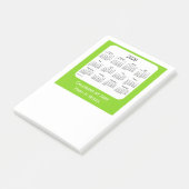 2020 Yellow Green Post It Note Calendars by Janz (Schuin)
