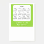 2020 Yellow Green Post It Note Calendars by Janz (Voorkant)