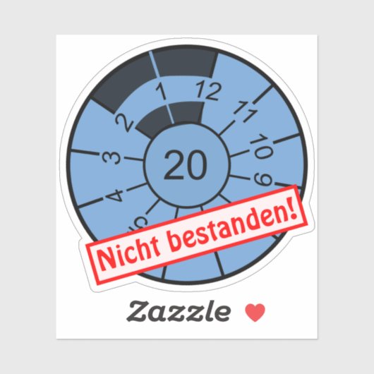 2020 zeker gezakt voor de jaarlijkse inspectie! sticker (Vel)