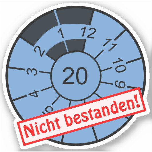 2020 zeker gezakt voor de jaarlijkse inspectie! sticker (Voorkant)