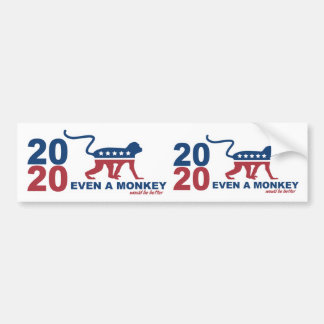 2020 Zelfs een aap voor het Amerikaanse president. Bumpersticker