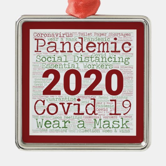 2020 Ziektejaardenherinneringen Metalen Ornament (Voorkant)