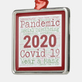 2020 Ziektejaardenherinneringen Metalen Ornament (Links)