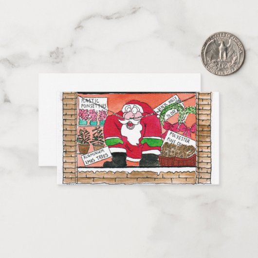 2020 Ziggy Grappige Kerstkaart Notitiekaartje (Voorkant / Achterkant in situ)