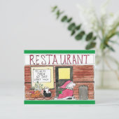 2020 ziggy santa in de stad briefkaart (Staand voorkant)