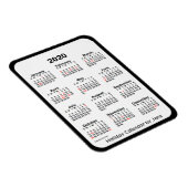 2020 Zwarte Vakantie Kalender door Janz Magnet Magneet (Rechterzijde)