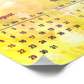 2021 12 Maand Kalender op Abstract Poster (Hoek)