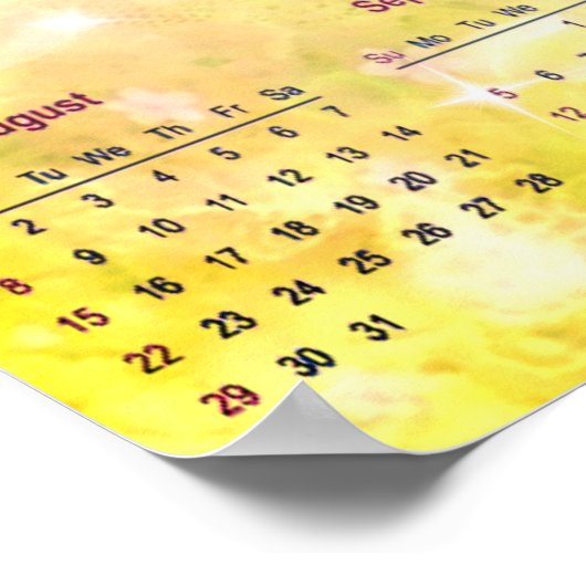2021 12-maandenkalender voor Abstract Poster (Hoek)