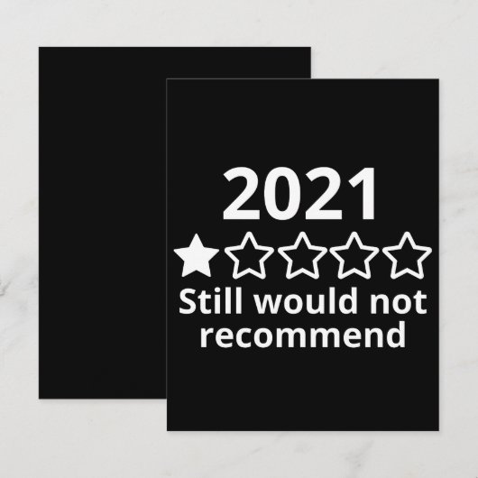2021 (2)2021 One Star Rating Save The Date (Voorkant / Achterkant)