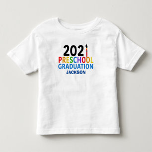 2021 Aangepast Afstuderen voor kleuterschool Afstu Kinder Shirts