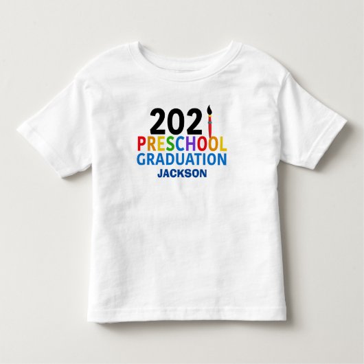 2021 Aangepast Afstuderen voor kleuterschool Afstu Kinder Shirts (Voorkant)