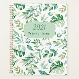 2021 Aangepaste botanische patroontriest Planner