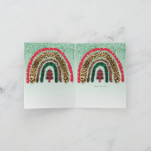 2021 Aangepaste Kerst Regenboog Gouden Glitters Gl Kaart (Binnen)