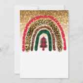 2021 Aangepaste Kerst Regenboog Gouden Glitters Gl Kaart (Achterkant)