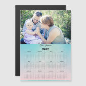 2021 Aangepaste reeks Foto groen magnetisch kalend (Voorkant / Achterkant)