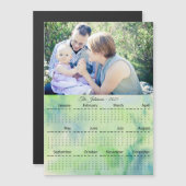 2021 Aangepaste reeks Foto groen magnetisch kalend (Voorkant / Achterkant)