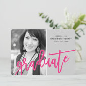 2021 AFSTUDEERDER PARTY modern geletterd overlay r Bedankkaart (Staand voorkant)