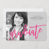 2021 AFSTUDEERDER PARTY modern geletterd overlay r Bedankkaart (Voorkant)