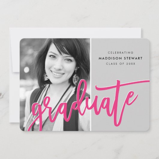 2021 AFSTUDEERDER PARTY modern geletterd overlay r Bedankkaart (Voorkant)