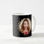 2021 Afstuderen Elegant Black Gold Photo Script Na Koffiemok (Voorkant rechts)