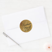 2021 Afstuderen Gold Graduation Party - Hartelijk Ronde Sticker (Envelop)