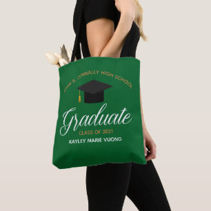 2021 Afstuderen Green Custom High School Tote Bag