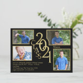 2021 Afstuderen Klasse van Quad Foto Zwart Kaart (Staand voorkant)