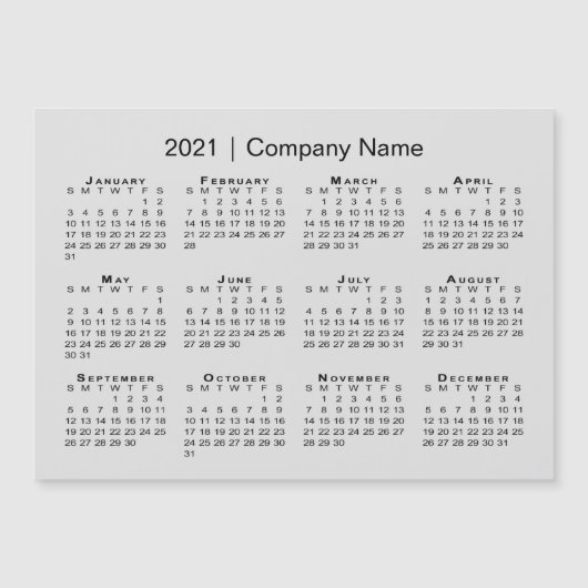 2021 Agenda met bedrijfsnaam grijs (Voorkant)