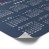 2021 Agenda met uw foto en naam op de marine Poster (Hoek)