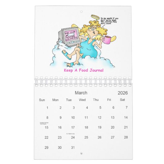 2021 Angel Midge - Diet Funny Cartoon Weight Loss Kalender (Mar 2026)
