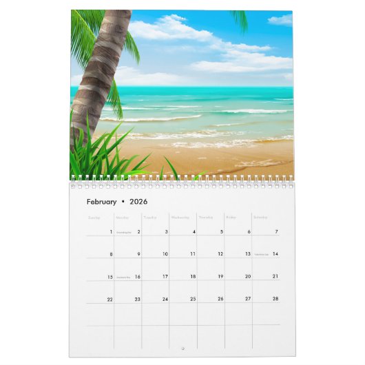 2021 Beach Summer Fun Calendar Kalender (Feb 2026)