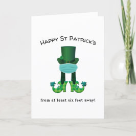 2021 bedekte quarantaine grappige Patrick's day Feestdagen Kaart