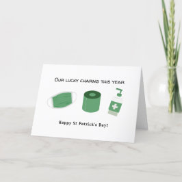 2021 bedekte quarantaine grappige Patrick's day Feestdagen Kaart