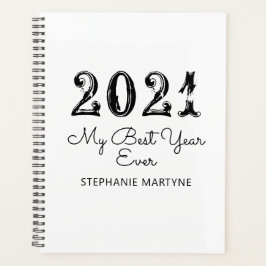 2021 beste jaar ooit gepersonaliseerd wit planner