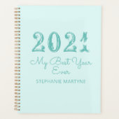 2021 beste jaar ooit gepersonaliseerde aqua planner (Voorkant)