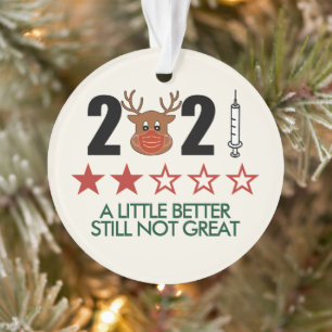 2021 Beter nog niet geweldig Review, grappige kers Ornament
