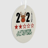 2021 Beter nog niet geweldig Review, grappige kers Ornament (voorkant)