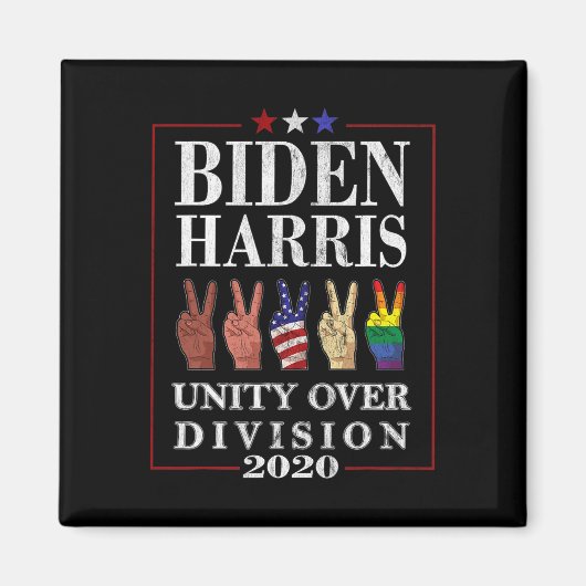 2021 Biden Harris Unity over Divisie Gift Magneet (Voorkant)