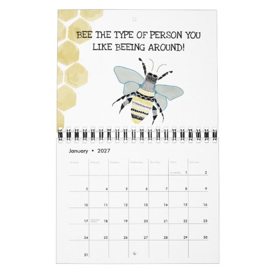2021 Bijenkalender Kalender (Jan 2027)