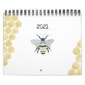 2021 Bijenkalender Kalender (Hoes)