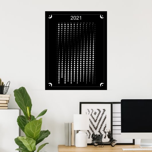 2021 - Black Moon Calendar Poster (Thuiskantoor)