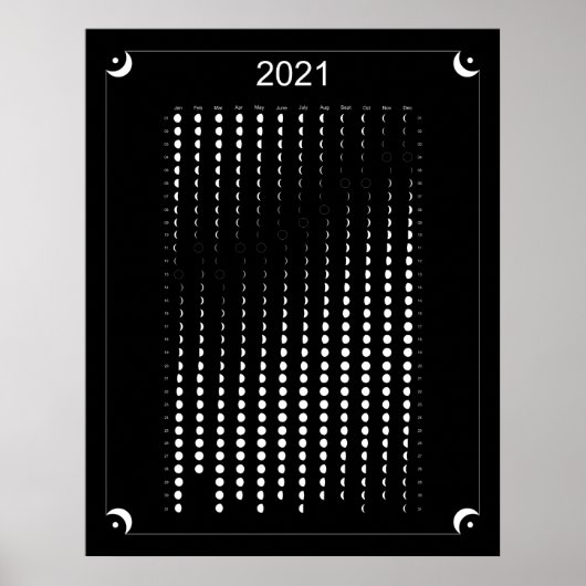 2021 - Black Moon Calendar Poster (Voorkant)