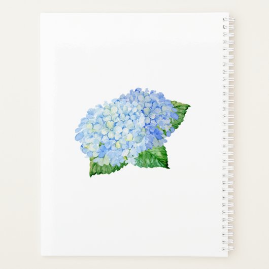 2021 Bloemen Waterverf Hortensia Persoonlijke naam Planner (Achterkant)